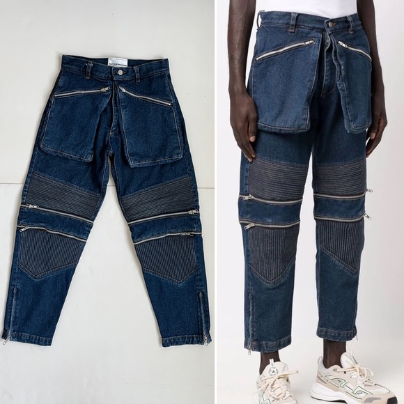 Youths In Balaclava Zip Jeans ,US 28R ,28 Inseam, Non-stretch, Detachable Length - Picture 2 of 14